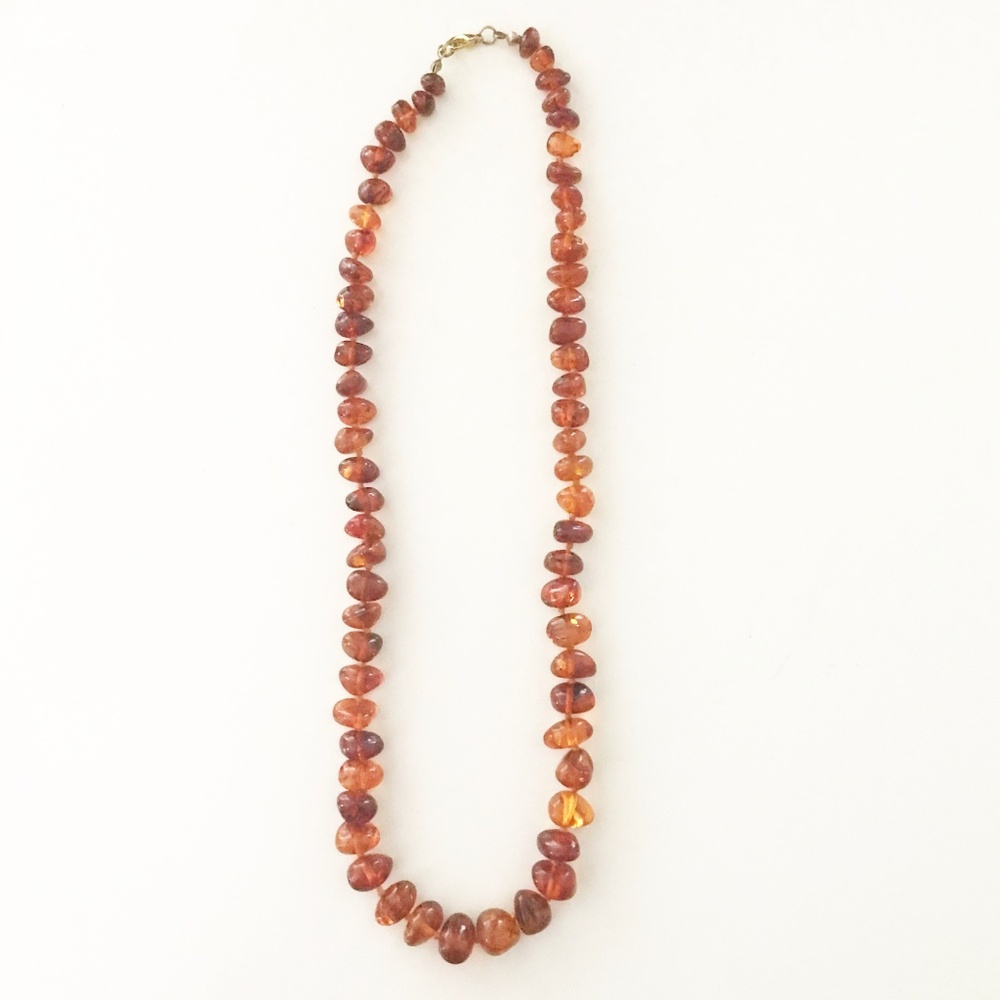 Amber-like Beaded Necklace